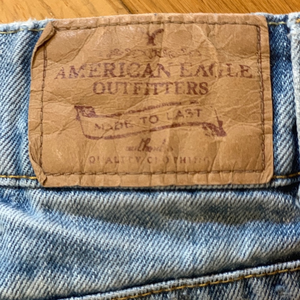 Vtg American Eagle AE Jean Shorts Sz 2 - Picture 7 of 9